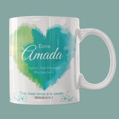 Eres Amada – Inspirational Mug - Image 2